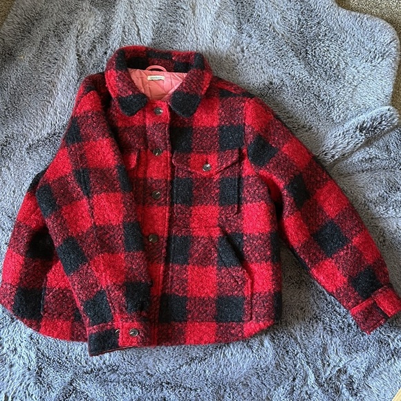 Cozy Sundance Buffalo Plaid red black Sherpa Woodcutter’s Jacket Extra Large XL - Picture 1 of 11